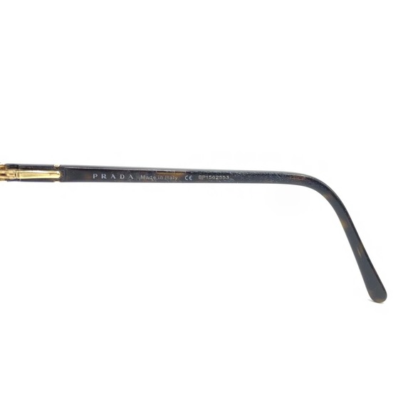 PRADA VPR11G 2AU-1O1 Brown Tortoise Rectangle Eyeglasses Frames 52-17 135 Italy - Picture 9 of 12